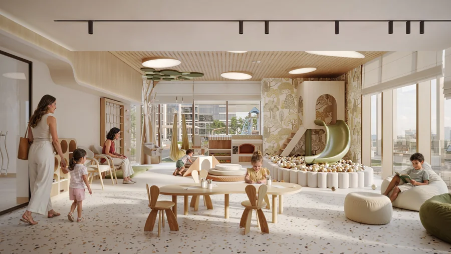 Children’s playroom, developer artist’s impression